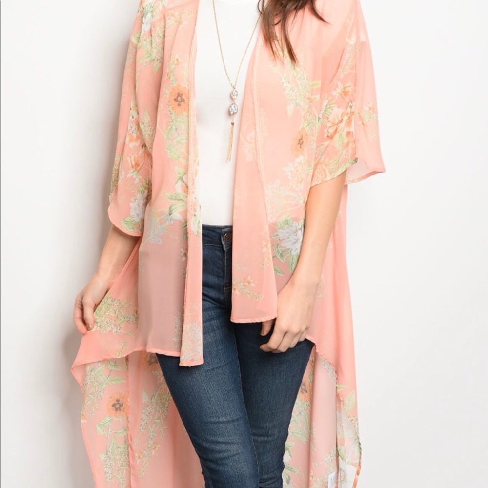 Long sheer cardigan